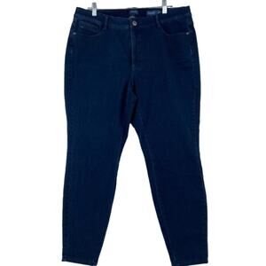 J. Jill Denim High Rise Legging Jeans Size 18 Premium Flex Stretch Dark Wash